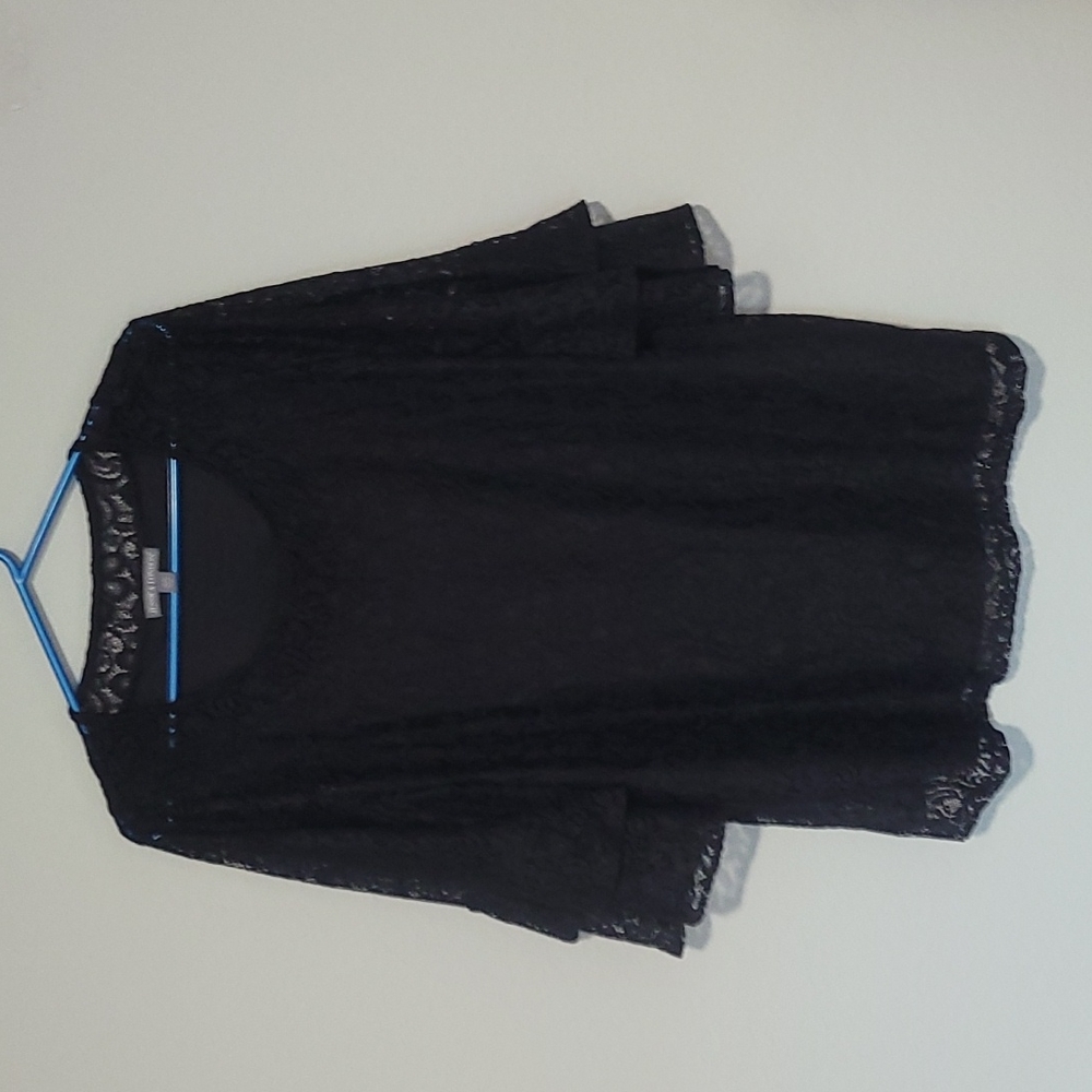 Jessica London Black Lace Top